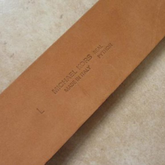 [[[MICHAEL KORS]]] Ladies' Python Belt, Brown (L) - Picture 4 of 8